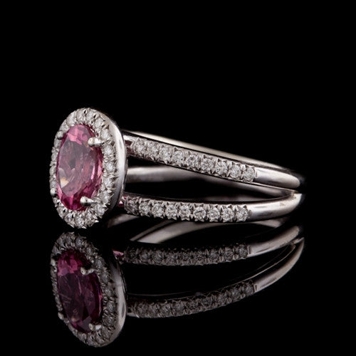 1.50ct Pink Sapphire & Diamond Ring