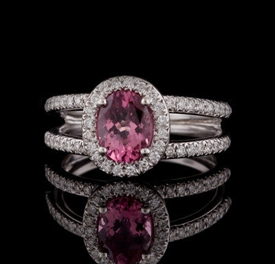 1.50ct Pink Sapphire & Diamond Ring