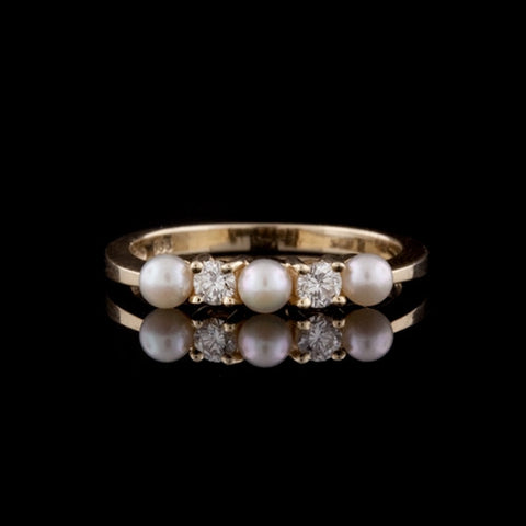 Tiffany & Co. Diamond & Pearl Ring