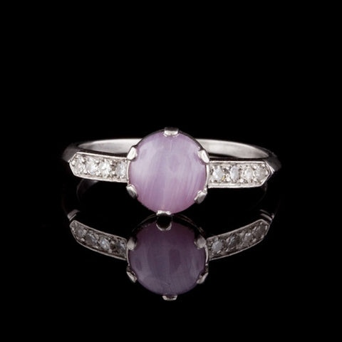 2ct Star Sapphire & Diamond Ring