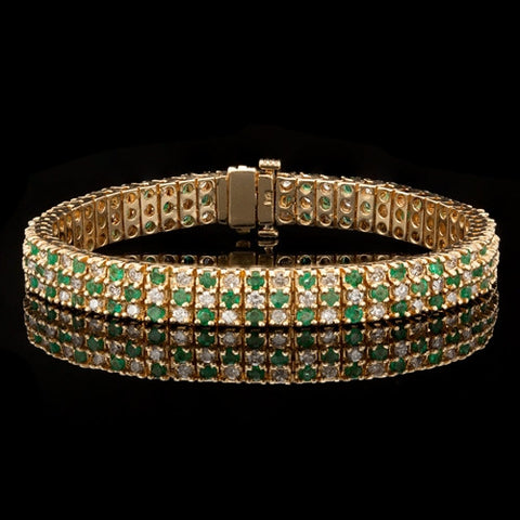 3ct Emerald & Diamond Bracelet
