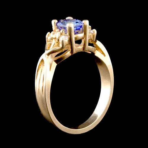 1ct Tanzanite & Diamond Ring