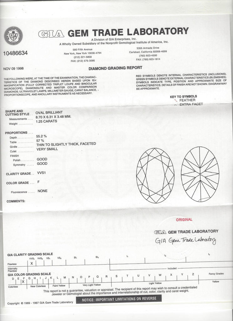 Tiffany & Co. 2.45 Carat Total Weight Oval Shape Diamond Ring