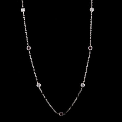 Ruby & Diamond by the Yard Style Necklace