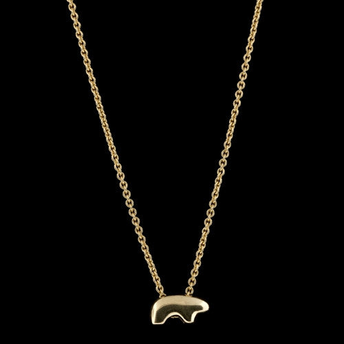 18Kt Polar Bear Pendant Necklace
