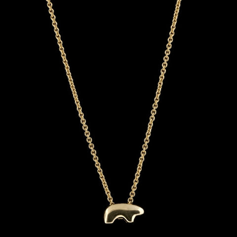 18Kt Polar Bear Pendant Necklace