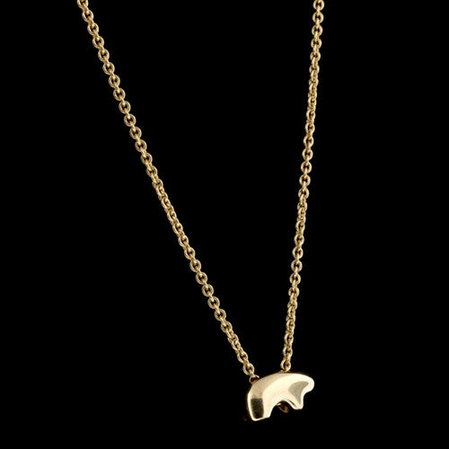 18Kt Polar Bear Pendant Necklace