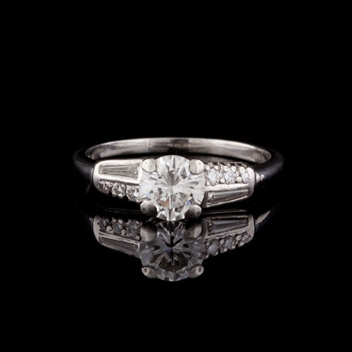 0.97ct tw Round Brilliant Cut Diamond Ring
