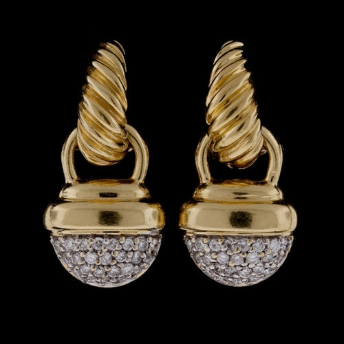 David Yurman 18KT Diamond Earrings