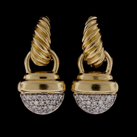 David Yurman 18KT Diamond Earrings