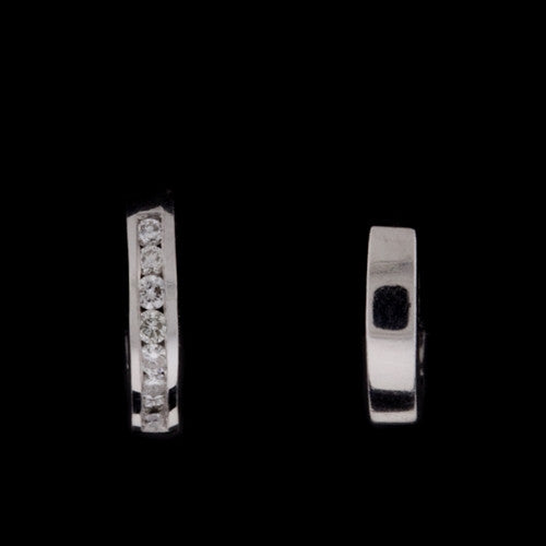 14KT Diamond Huggie Hoop Earrings