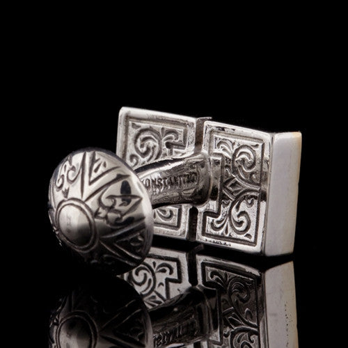 Konstantino Silver & 18KT Yellow Gold Cuff Links