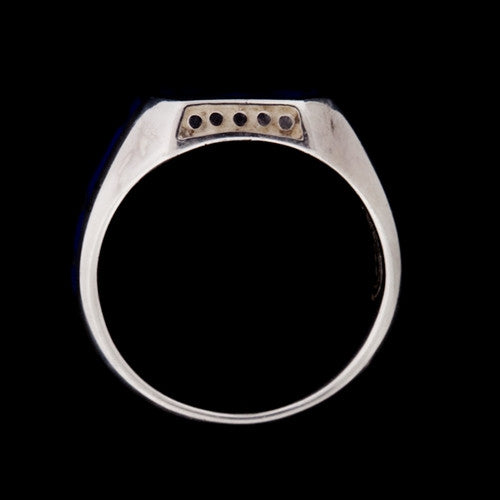 John Hardy Sterling Dayak Blue Enamel Ring