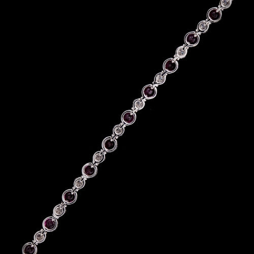 Bezel Set Ruby & Diamond Bracelet