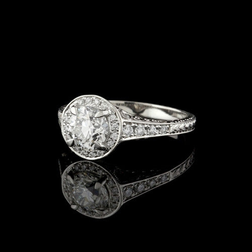 1.23ct tw European Cut Diamond Ring