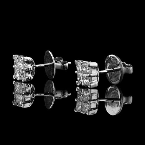 1.60ct tw Princess Cut Diamond Studs