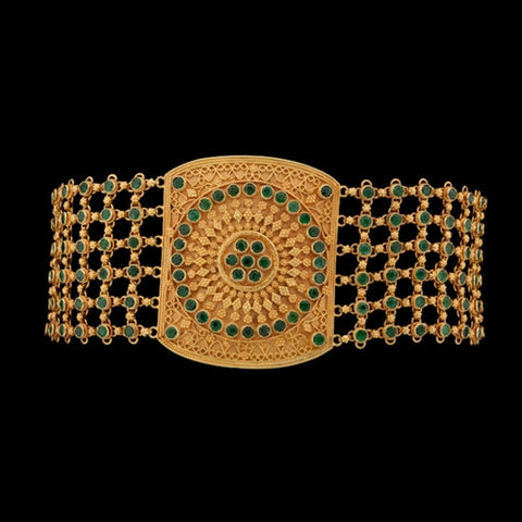 21Kt Gold & Emerald Bracelet