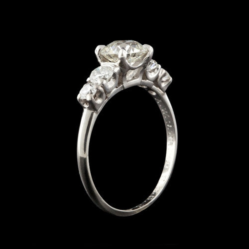 1.34ct tw Old Mine Brilliant Cut Diamond Ring