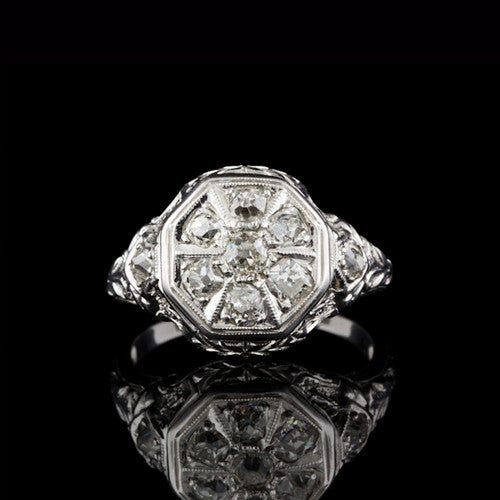 0.70ct tw Old Mine Diamond Ring