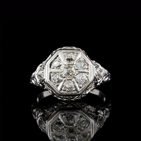 0.70ct tw Old Mine Diamond Ring