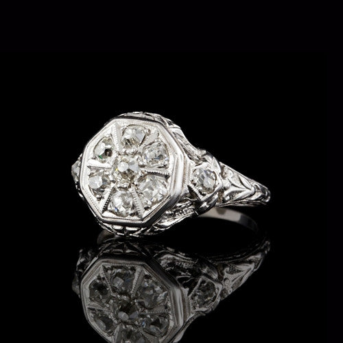 0.70ct tw Old Mine Diamond Ring