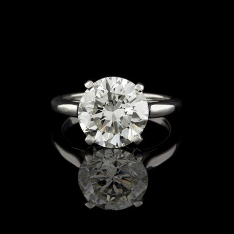 Cartier mounted 4.74ct Round Brilliant Cut Diamond Ring