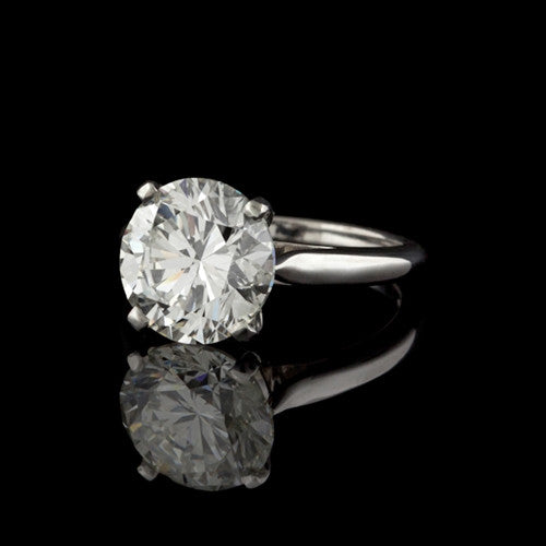 Cartier mounted 4.74ct Round Brilliant Cut Diamond Ring