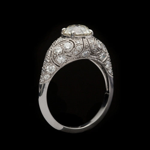 2.04ct tw European Cut Diamond Ring