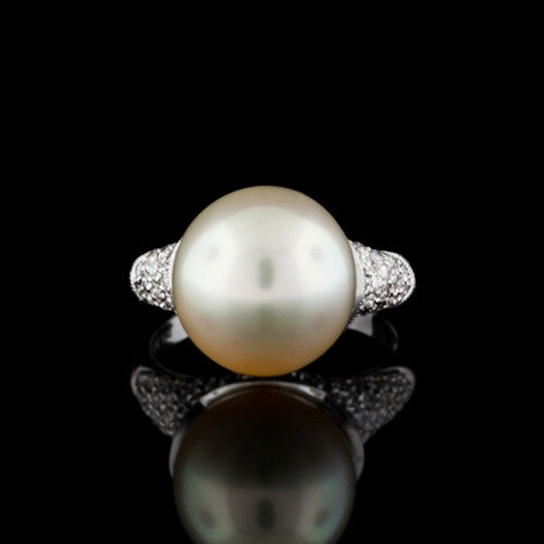 South Sea Pearl & Diamond 18KT Ring