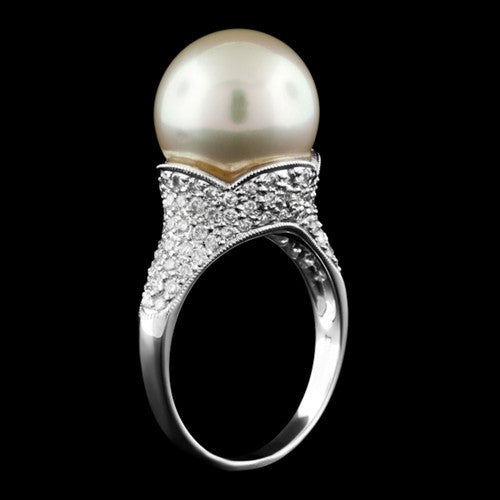 South Sea Pearl & Diamond 18KT Ring