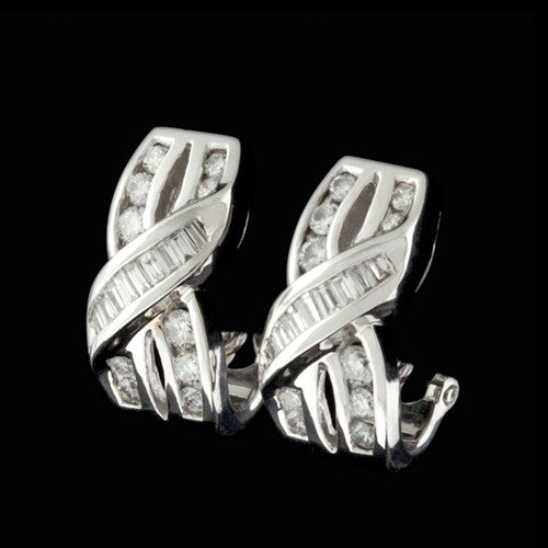 14KT Mixed Cut Diamond Earrings
