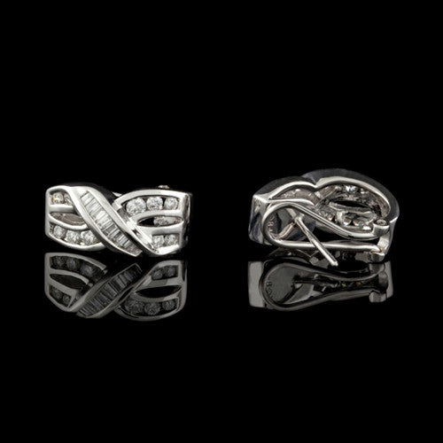 14KT Mixed Cut Diamond Earrings