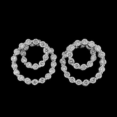 1.68ct tw Diamond Circle Earrings
