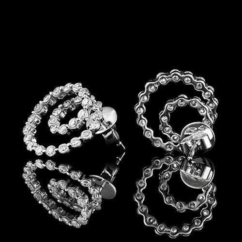 1.68ct tw Diamond Circle Earrings
