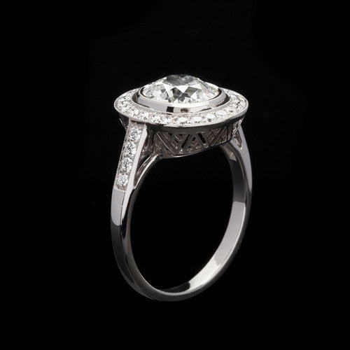 2.17ct tw Old Mine Cut GIA Diamond Ring