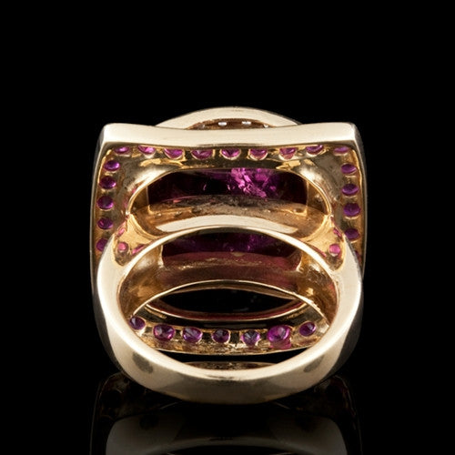 Rubelite, Ruby & Diamond Cocktail Ring