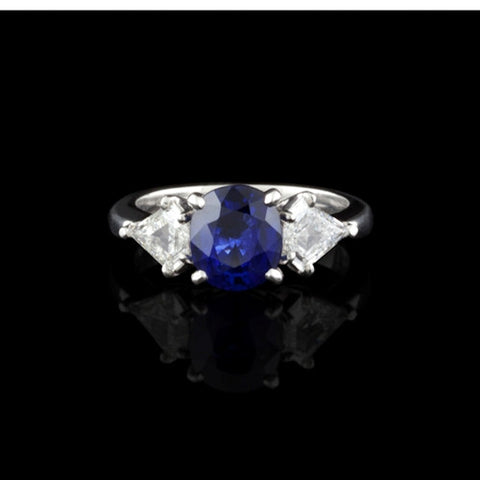 2.35ct Sapphire & Diamond Ring