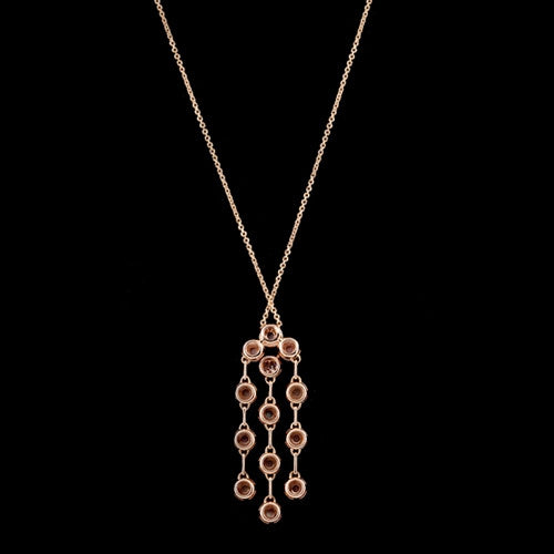 Mother of Pearl & Diamond Rose Gold Necklace