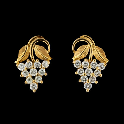 18KT Diamond Grape Earrings