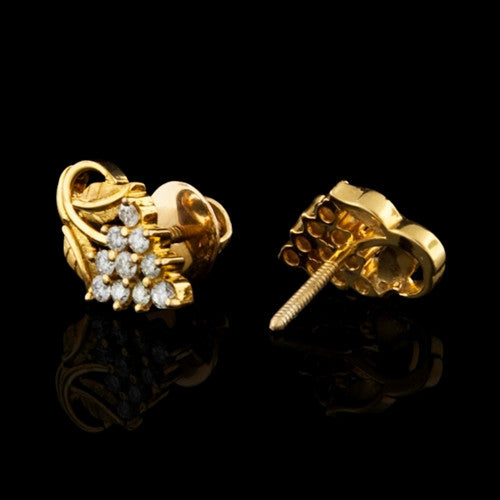 18KT Diamond Grape Earrings