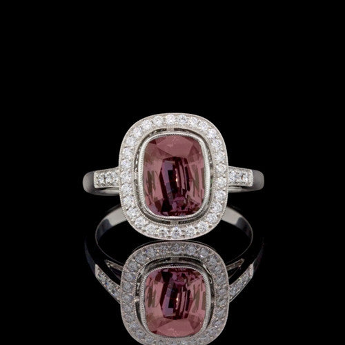 Platinum 3.12ct Alexandrite & Diamond Ring