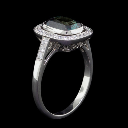 Platinum 3.12ct Alexandrite & Diamond Ring