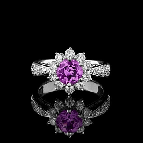 1.42ct Pink Sapphire & Diamond Ring