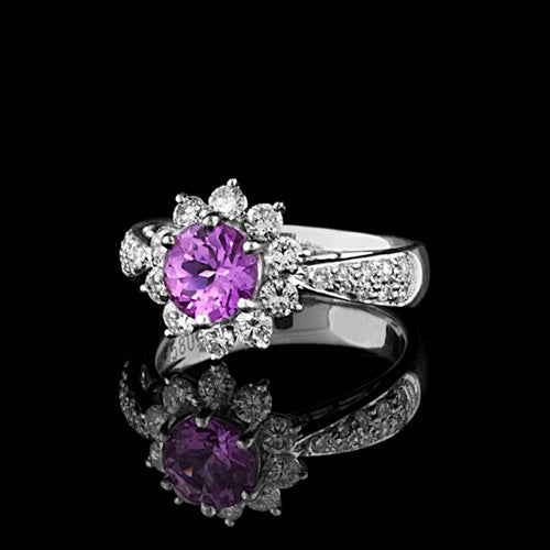 1.42ct Pink Sapphire & Diamond Ring