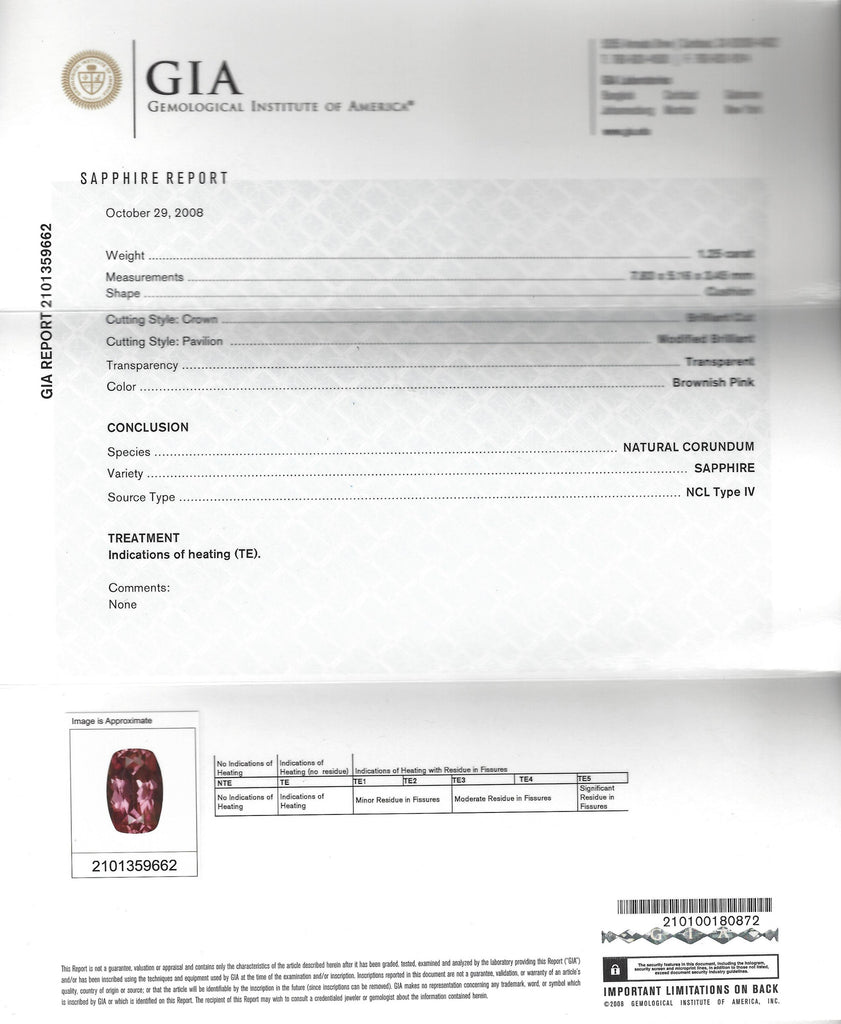 GIA Natural 1.25 Carat Pink Sapphire & Diamond Platinum Ring