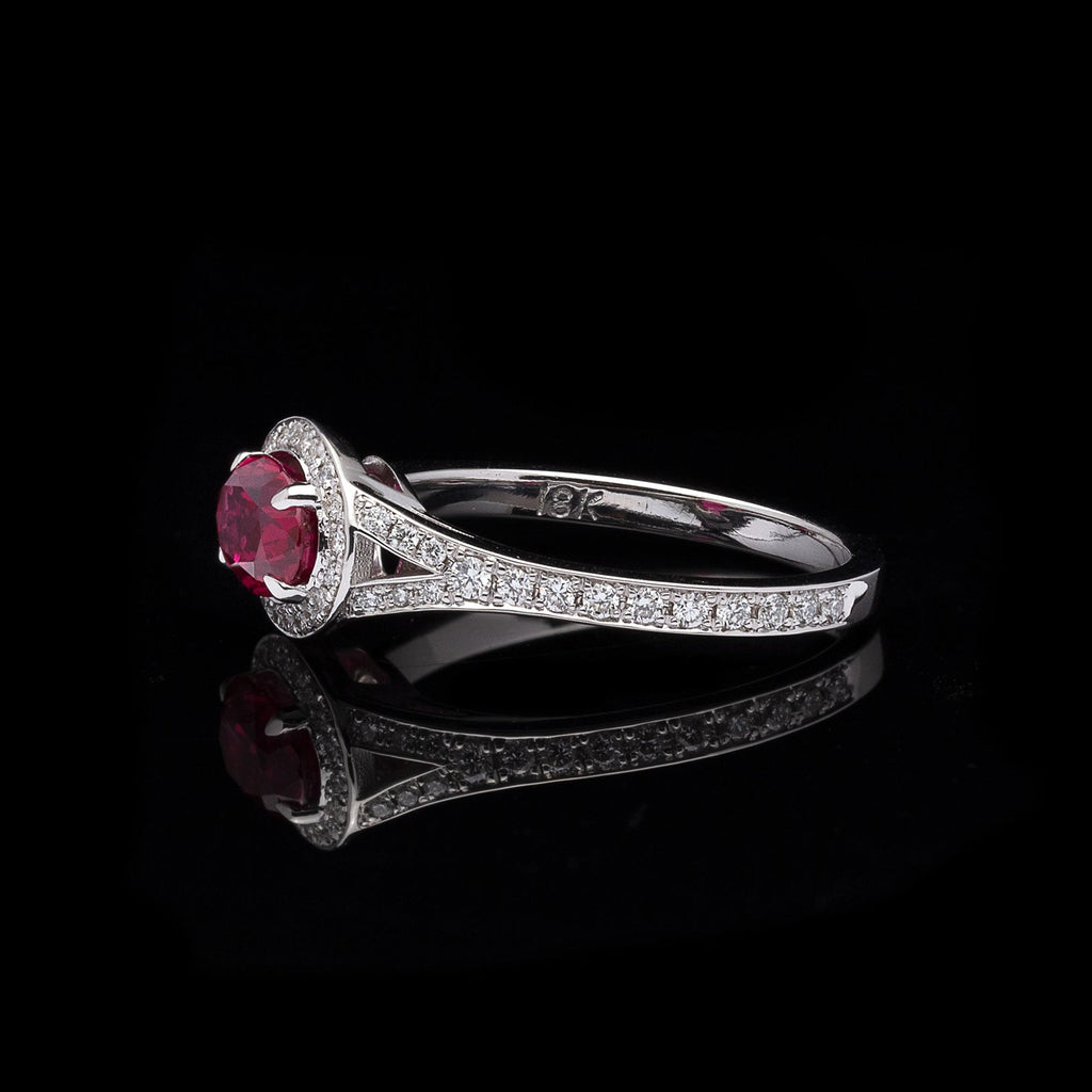 Oval Ruby & Diamond Ring