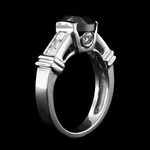 1ct Oval Black Diamond Ring