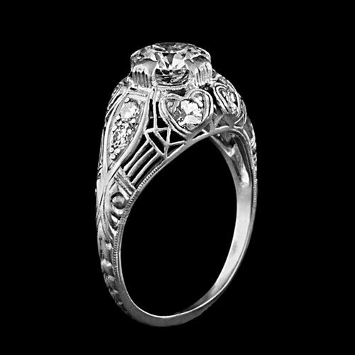 1.38ct tw European Cut Diamond Ring