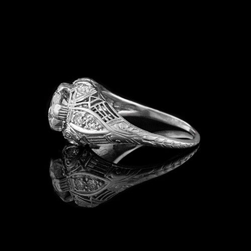 1.38ct tw European Cut Diamond Ring