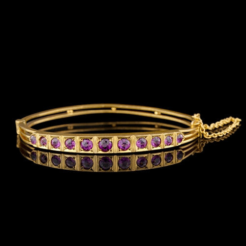Antique Amethyst Bangle Bracelet